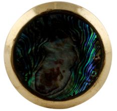 Green Feather Brass Cabinet Knobs