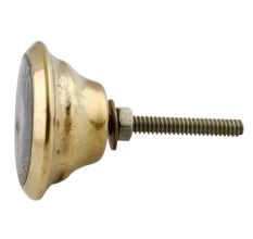 Green Feather Brass Cabinet Knobs