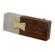 Rectangle Stone And Wooden Long Cabinet Knobs Online