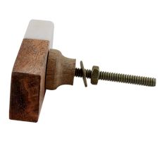 Rectangle Stone And Wooden Long Cabinet Knobs Online