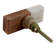 Rectangle Stone And Wooden Long Cabinet Knobs Online