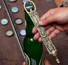 Brass Bottle Openers With Mayan Civilization Bull Face Engraved Figures