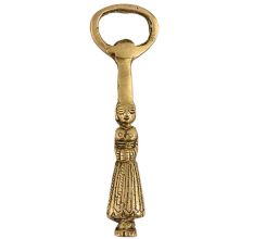 Brass Queen Bottle Opener With Standing Tribal  Queen