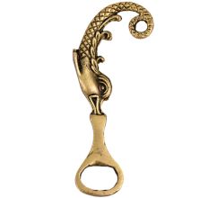 Brass Open Big Fish Twisted Tail Bottle