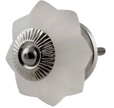 Clear Frosted Melon Glass Drawer Knobs