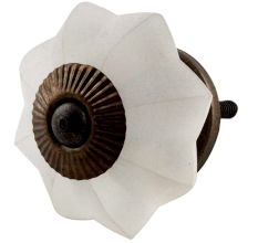 Clear Frosted Melon Glass Drawer Knobs