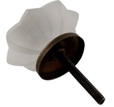 Clear Frosted Melon Glass Drawer Knobs
