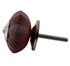 Dark Amber Frosted Melon Glass Dresser Knobs