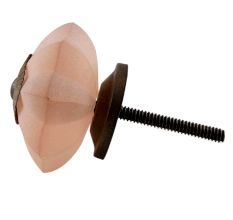 Pink Frosted Melon Glass Drawer Knobs
