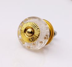 Clear Bubble Glass Cabinet Knobs