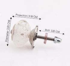 Clear Bubble Glass Cabinet Knobs