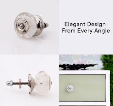 Clear Bubble Glass Cabinet Knobs