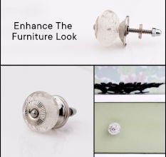 Clear Bubble Glass Cabinet Knobs