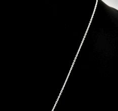 Delicate 92.5 Sterling Silver Chain With a Single Floral Round Crystal