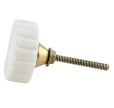 Round White Stone Floral Pattern Cabinet Knobs