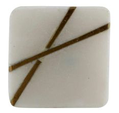 White Square Stone Gold Cross Dresser Knob