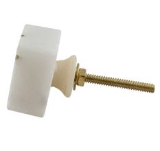 White Square Stone Gold Cross Dresser Knob