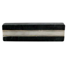 Forest Green And White Stone Gold Line Handles