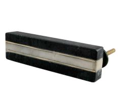 Forest Green And White Stone Gold Line Handles