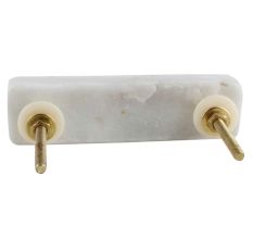 White Square Stone Gold Cross Handles