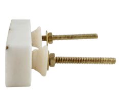 White Stone Square Gold Cross Handles