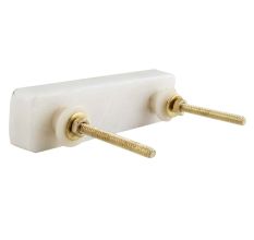 White Stone Square Gold Cross Handles