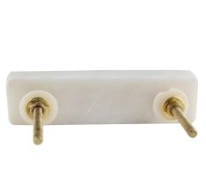 White Stone Square Gold Cross Handles