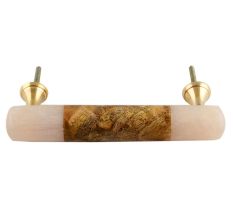 Baby Pink Resin And Wood Round Handles (6 Inch)