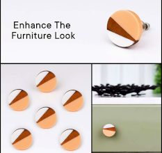 Round Wooden And Resin Cabinet Knob