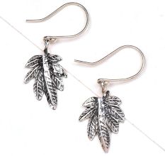 Hanging Leaf 92.5 Sterling silver Earrings For Girls