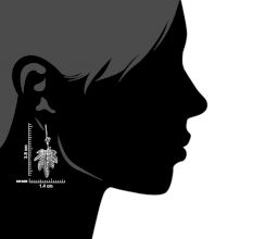 Hanging Leaf 92.5 Sterling silver Earrings For Girls