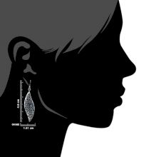 Floral Patterned Leaf 92.5 Sterling Silver Earrings For Women