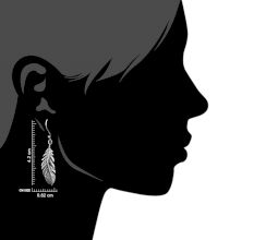 Long leaf 92.5 Sterling silver daily Wear earrings