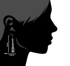 Drop Cone Triangular 92.5 Sterling Silver Earrings
