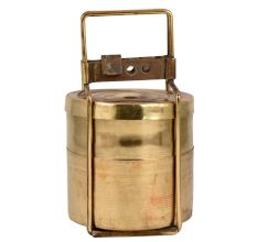 Traditional Double Container Brass Tiffin Box