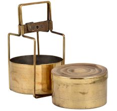 Traditional Double Container Brass Tiffin Box