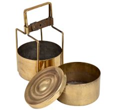 Traditional Double Container Brass Tiffin Box
