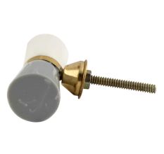 White And Grey Resin Drum Cabinet Knob