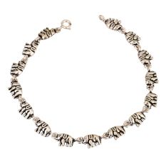 Small Elephant Charms 92.5 Sterling Silver Bracelet