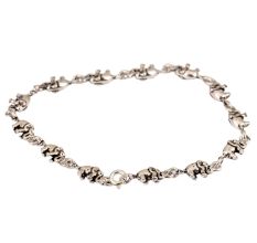92.5 Sterling Silver Bracelet With silver Elephant Charms
