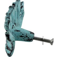 Antique Sea Green Crown Iron Cabinet Knob