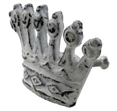 Antique White Crown Iron Cabinet Knob