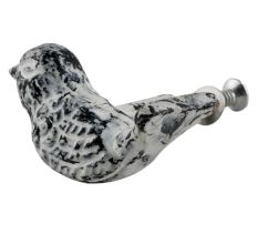 Antique White Small Bird Iron Cabinet Knob