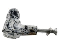 Antique White Small Bird Iron Cabinet Knob