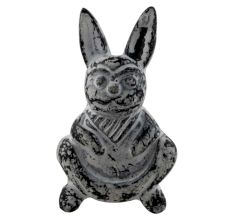 Antique White Rabbit Iron Dresser Knob