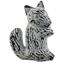 Antique White Squirrel Iron Dresser Knob
