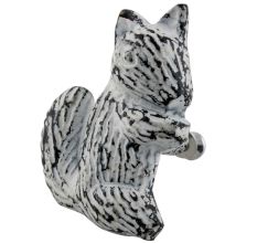 Antique White Squirrel Iron Dresser Knob