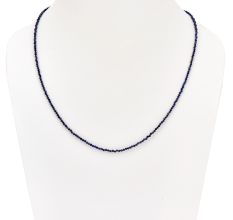 Navy Blue Lapiz Lazuli Single Strand Necklace