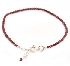 Natural Faceted Garnet Bead Bracelets For Women