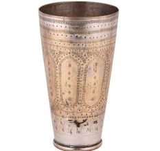 Elegantly patterned Brass Lassi Glass Cup For Gifting